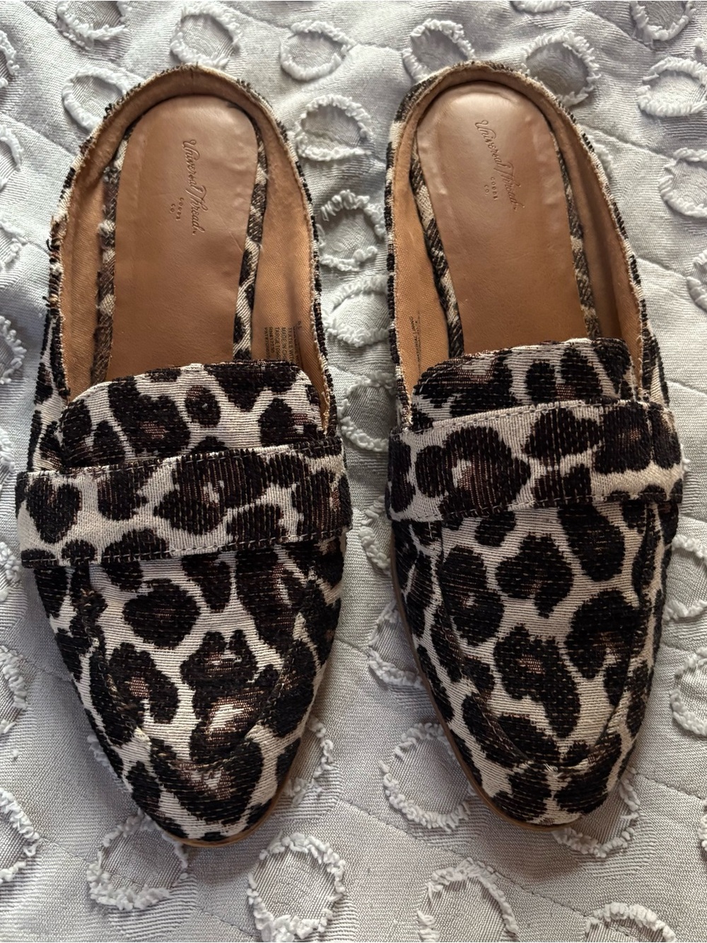 Universal Thread Amber Leopard Mules